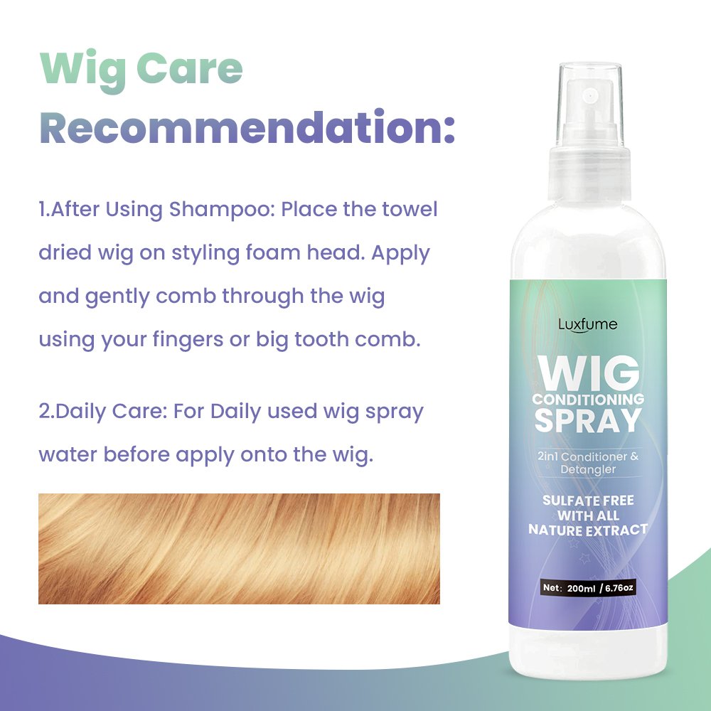 Best Kit for Wig Care Sulfate Free Conditioning Synthetic Wig Shampoo And Conditioner Spray