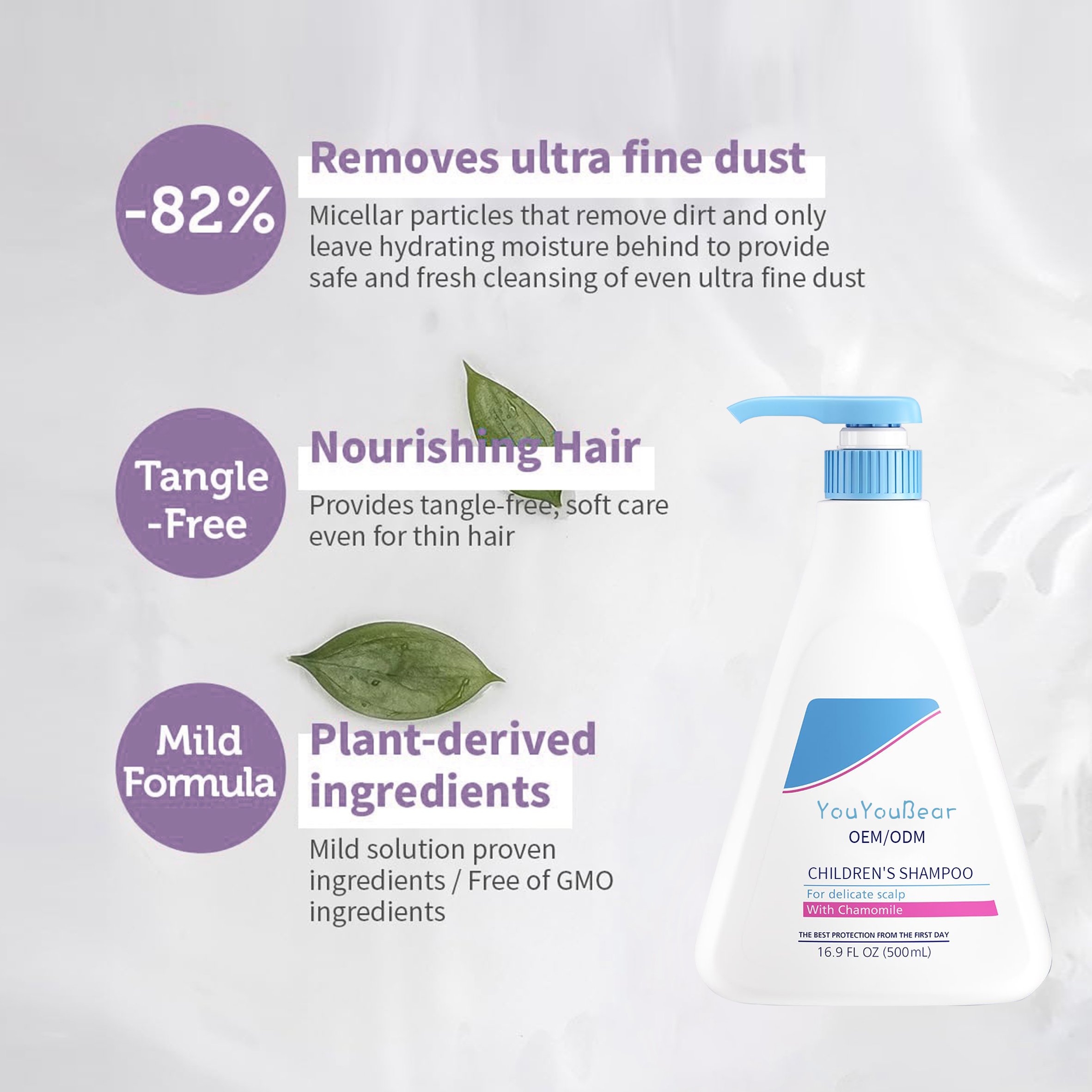 Baby soap and shampoo Hair Products Moisturize Nourish Curly Hair Care Organic Baby Wash Shampoo And Conditioner Set