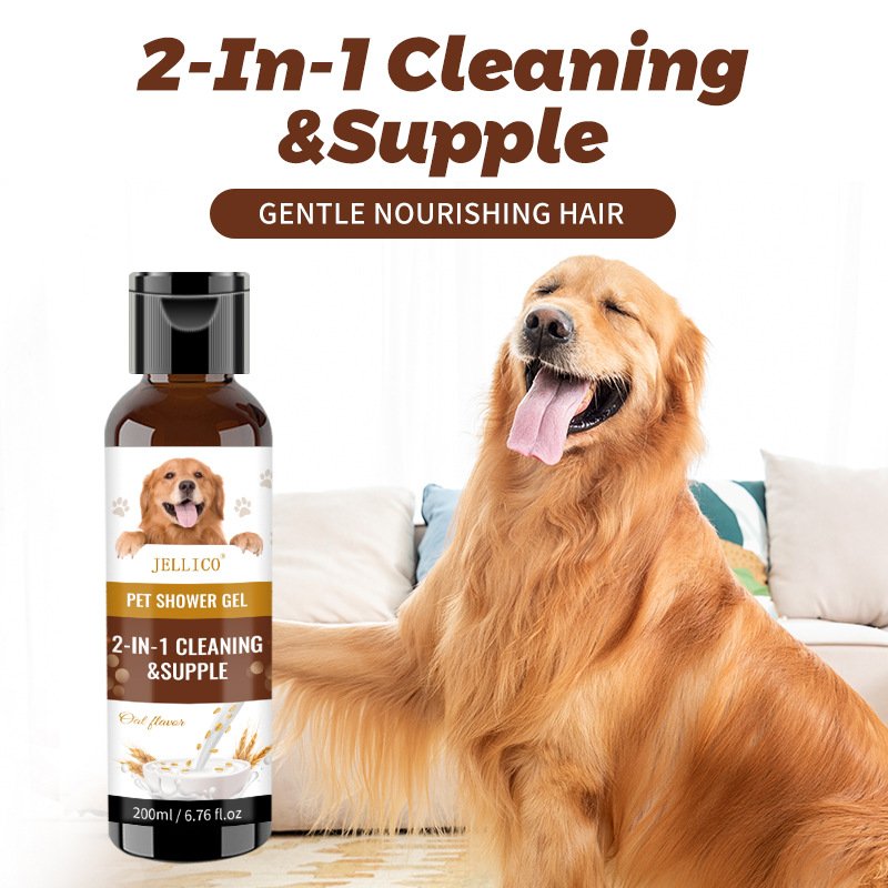 Dog Shampoo and Body Wash 2 In 1 for Soothing Anti-Itch Hair Loss Moisturizer Deodorizing and Fragrance-enhancing Bath Liquid