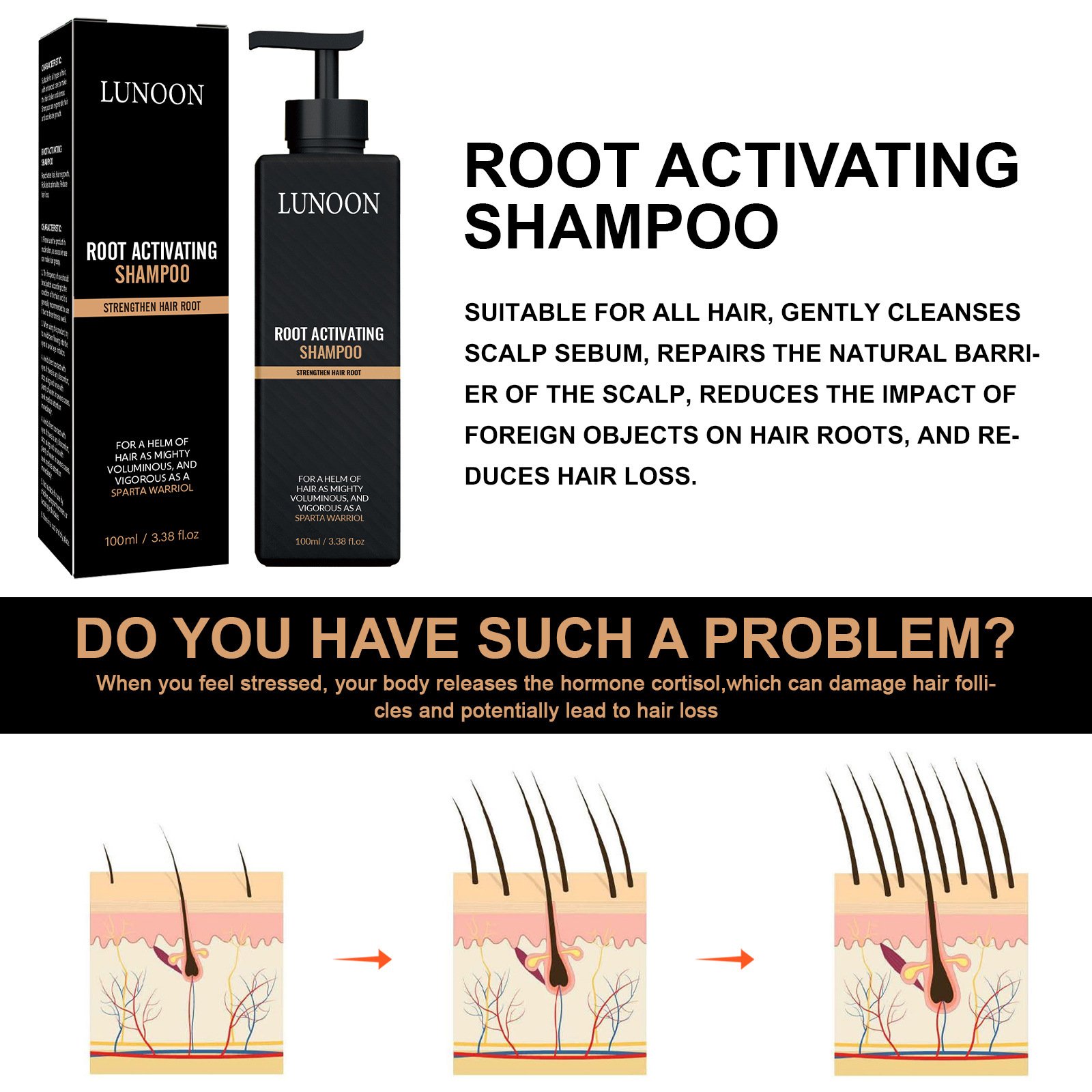 Natural Vegetarian Herbal Hair Regrowth Shampoo Ginger High Quality Fluffy Conditioner Hair Repair Care Refreshing 100ml Adults