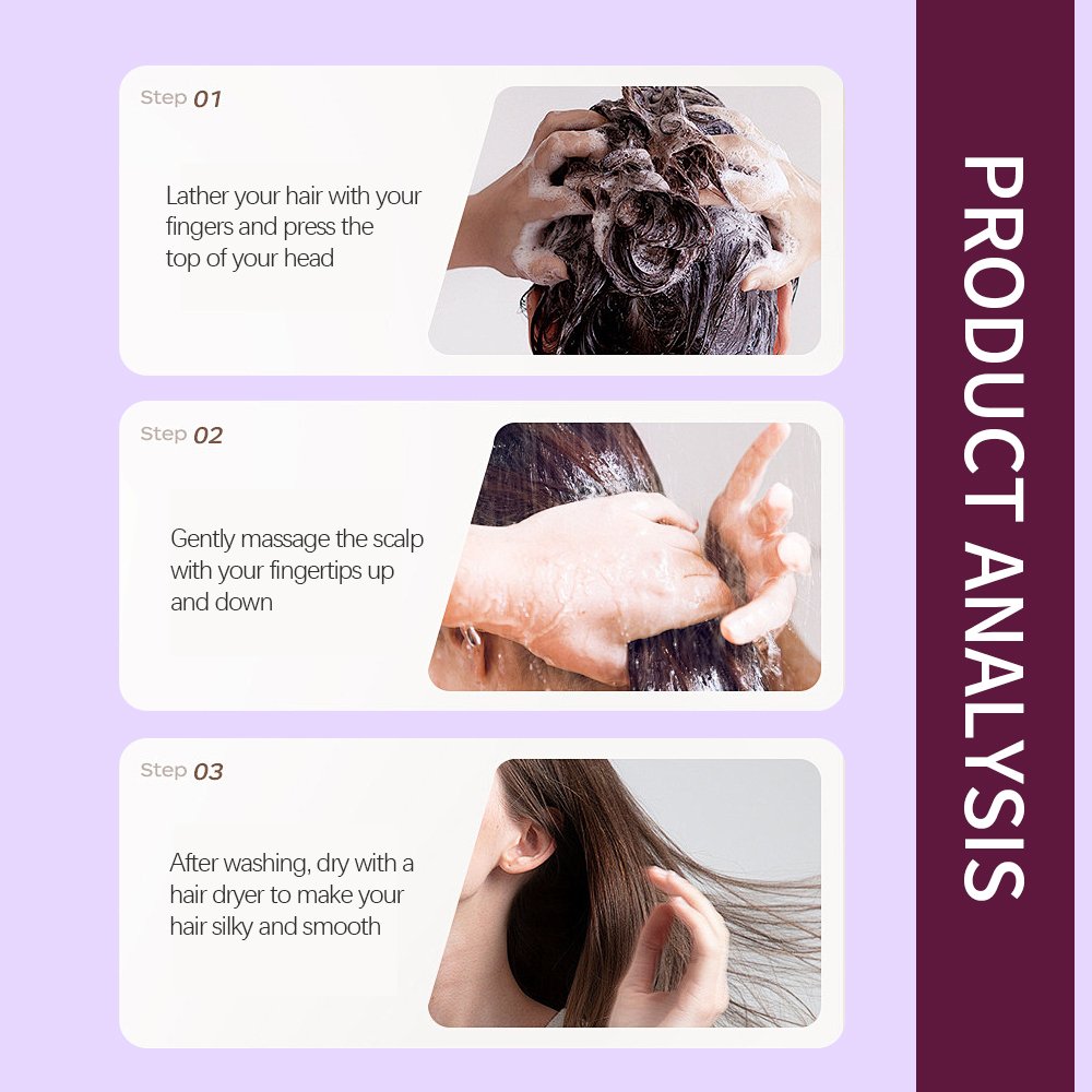 Sulfate Free Brazilian Keratin Treatment Biotin Protein Nourishing Moisturizing Soft Repair Hair Shampoo