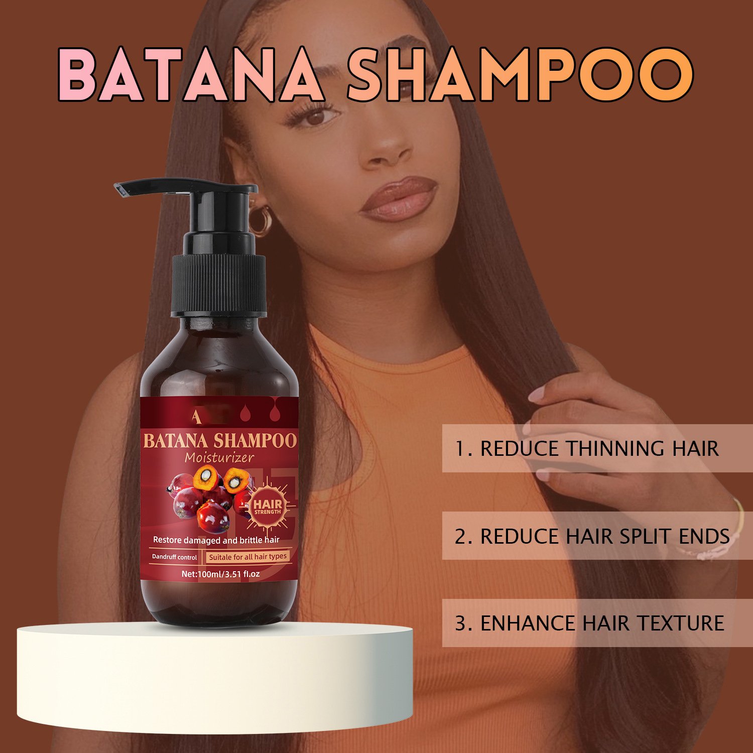 Customized High-End Batana Shampoo Hair Moisturizer Dandruff Control Care Shampoo