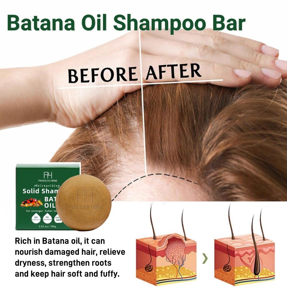 Organic & Natural 100g Honduras Unrefined Batana Oil Shampoo Bar Hair Care Christmas Gifts Sulfate Free Solid Shampoo Bar Soap