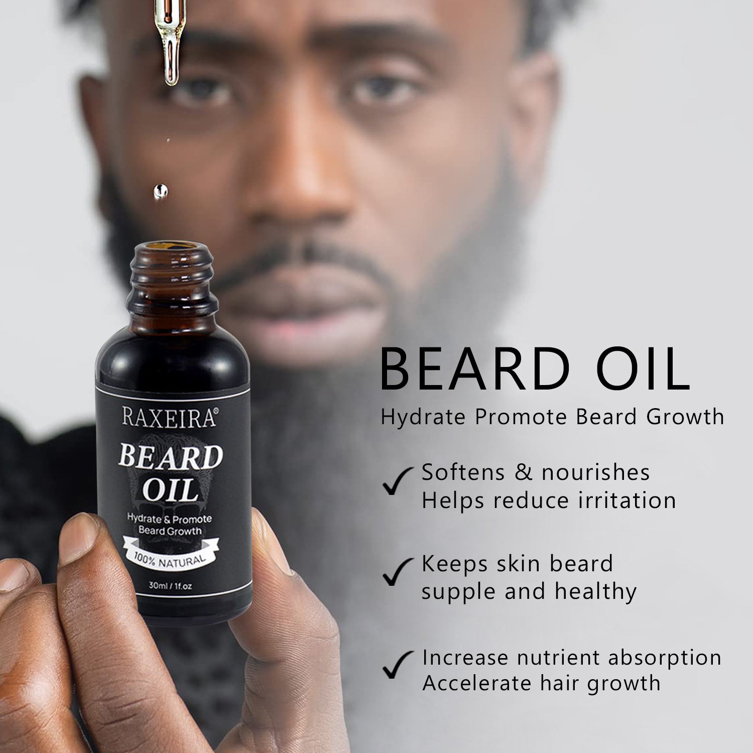 Customize Logo Mens Beard Growth Oil Products Hair Care OEM/ODM Professional Manufacturing Beard Oil Growth
