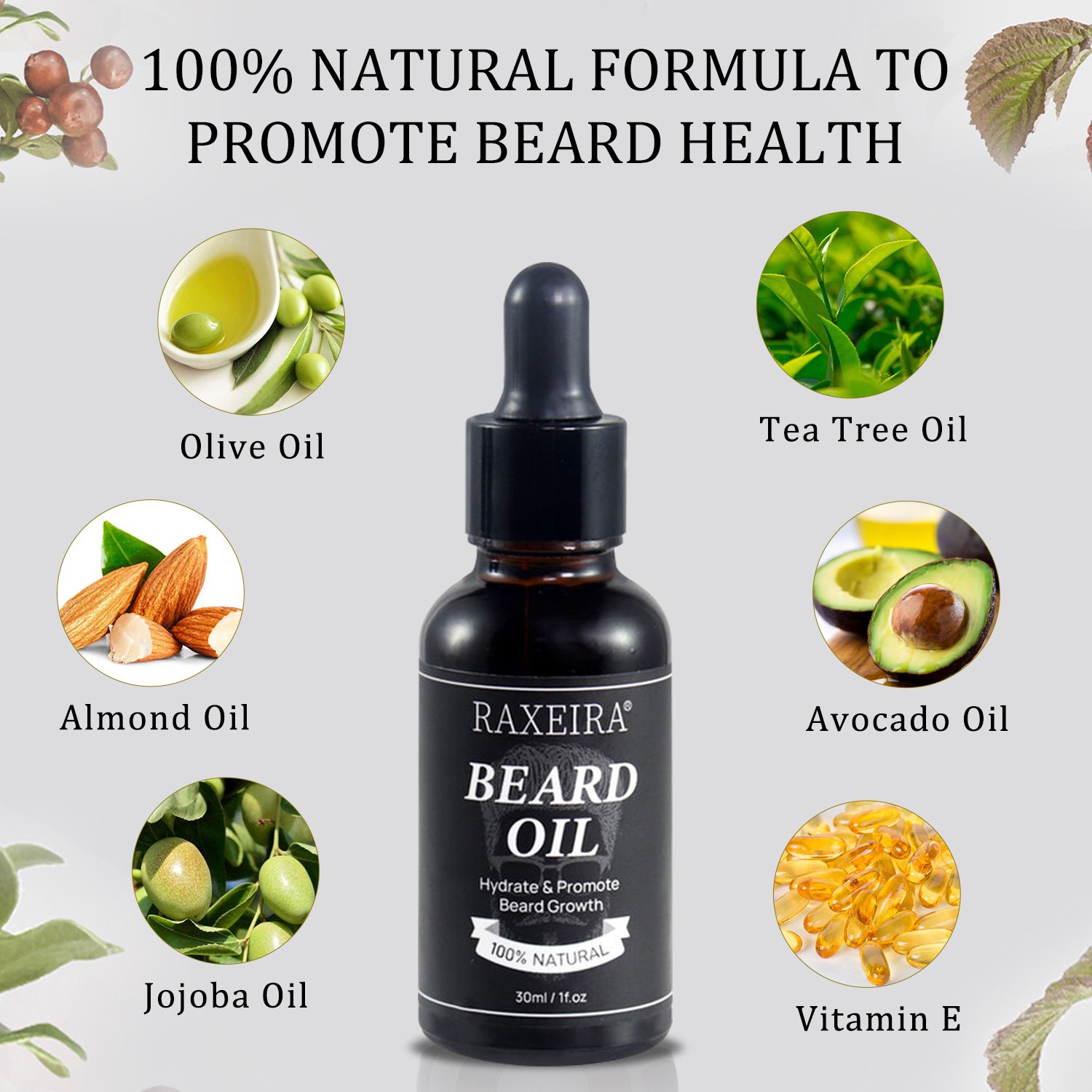 Customize Logo Mens Beard Growth Oil Products Hair Care OEM/ODM Professional Manufacturing Beard Oil Growth