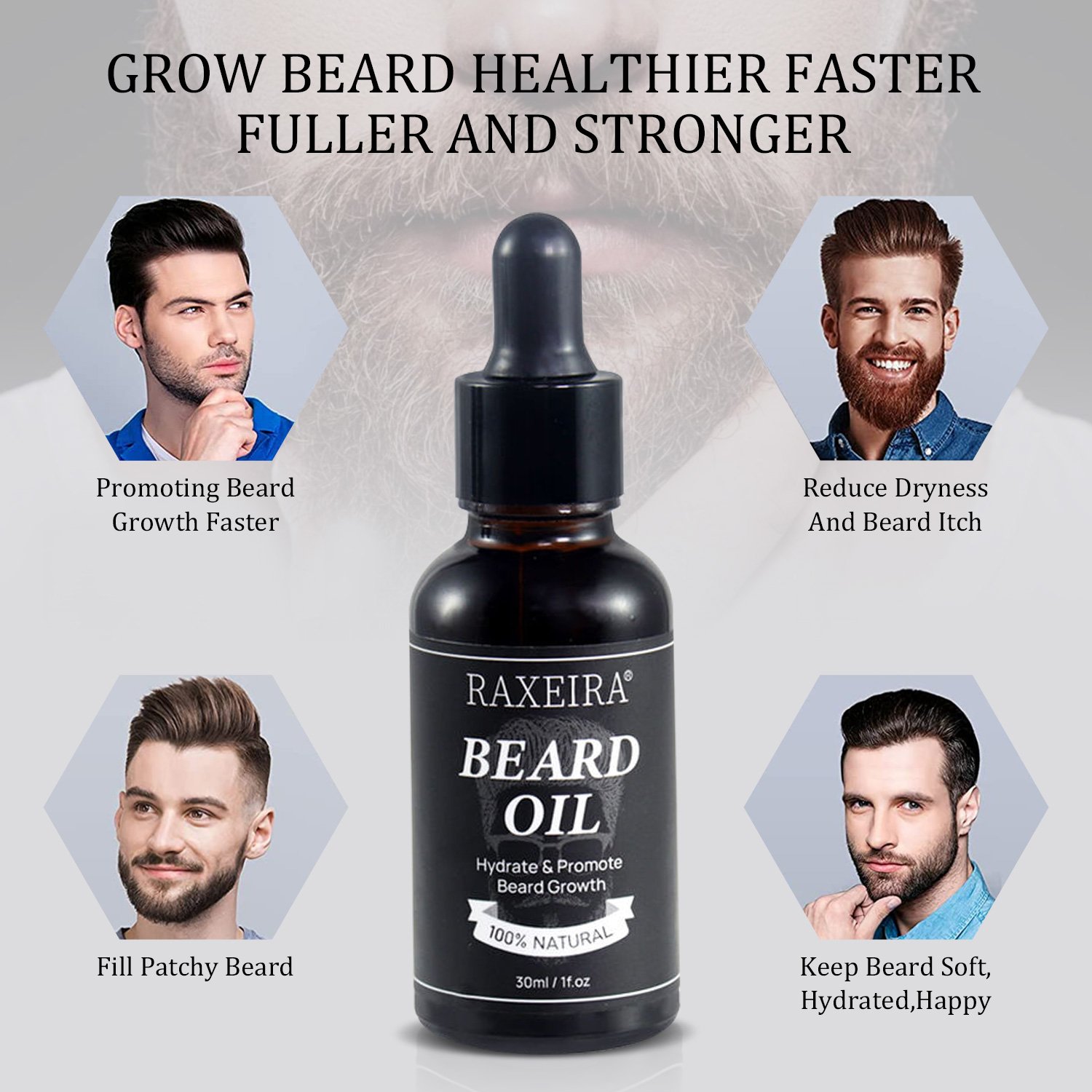Customize Logo Mens Beard Growth Oil Products Hair Care OEM/ODM Professional Manufacturing Beard Oil Growth