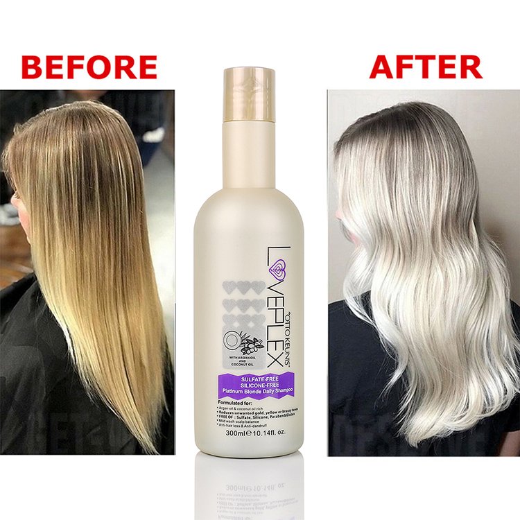 anti yellow purple shampoo bulk private label Platinum blonde daily shampoo for blonde hair Maintain hair bright Remove tones