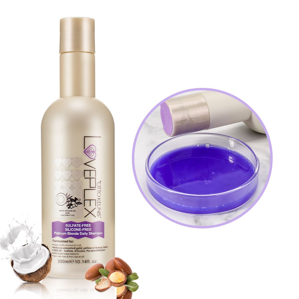 anti yellow purple shampoo bulk private label Platinum blonde daily shampoo for blonde hair Maintain hair bright Remove tones