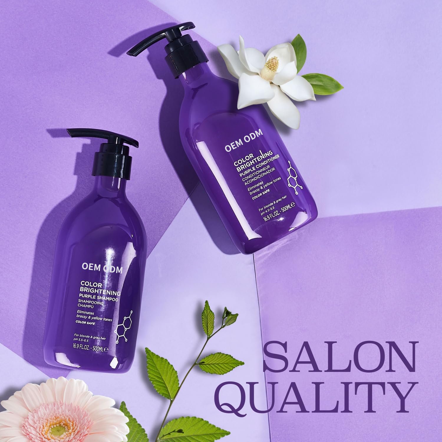 Wholesale Private Label OEM No Yellow Silver White Pigment Blue Purple Hair Shampoo for Blond Hair