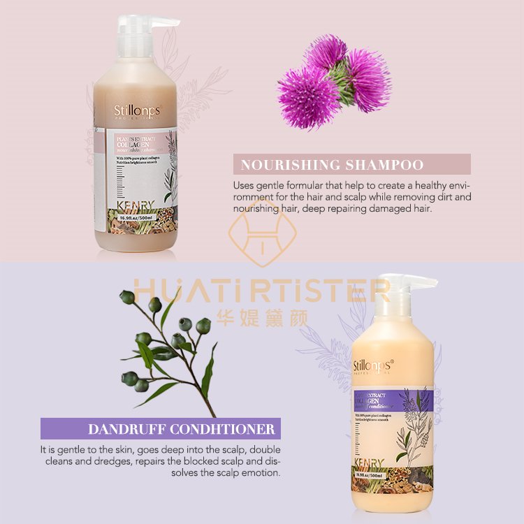 Huati Sifuli Stillonps 500ml natural plant hair scalp organic collagen shampoo and conditionerfor men and women