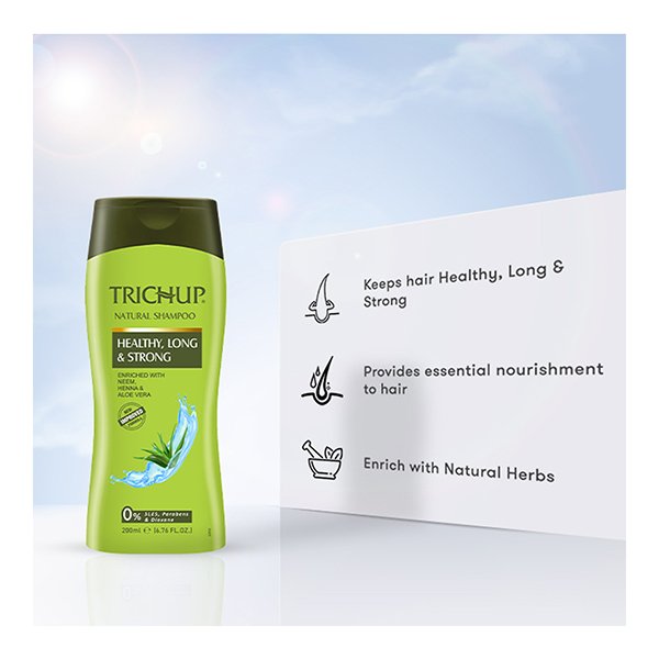 Trichup Healthy Long and Strong Oil Shampoo and Cream Enriched Aloe Vera and Neem Provides Nutrients Hair Treatment