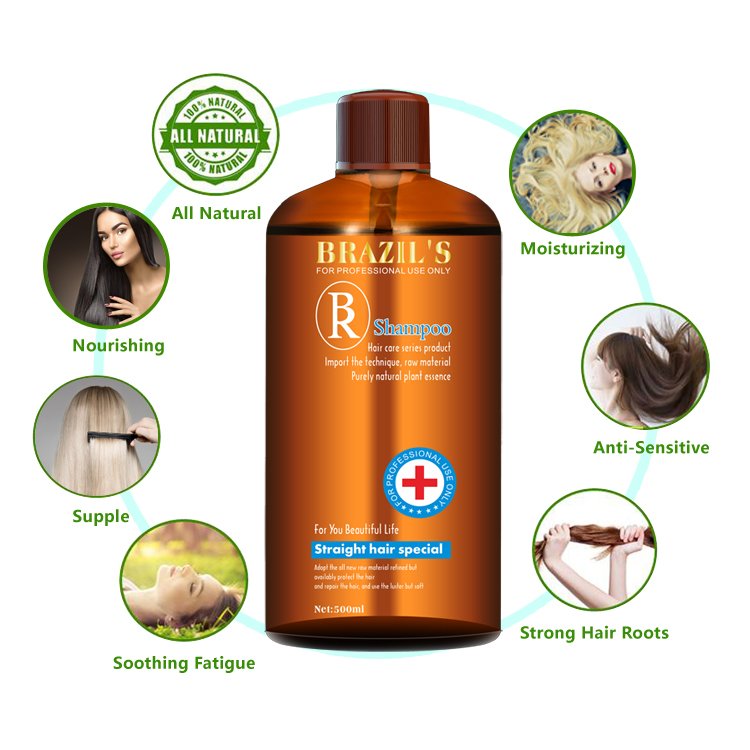 Best Private Label Natural Brazil Keratin Hair and Scalp Care Argan Oil Nourishing Shampoo for dry and damaged hair
