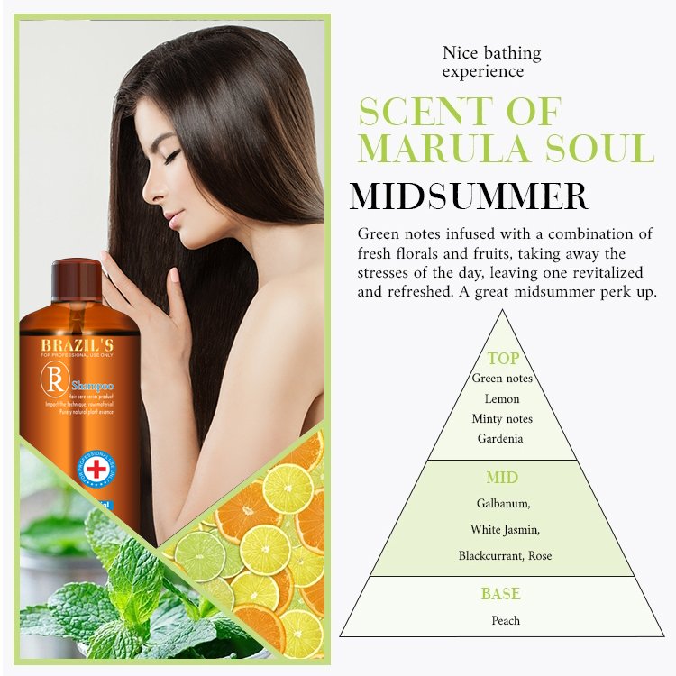 Best Private Label Natural Brazil Keratin Hair and Scalp Care Argan Oil Nourishing Shampoo for dry and damaged hair