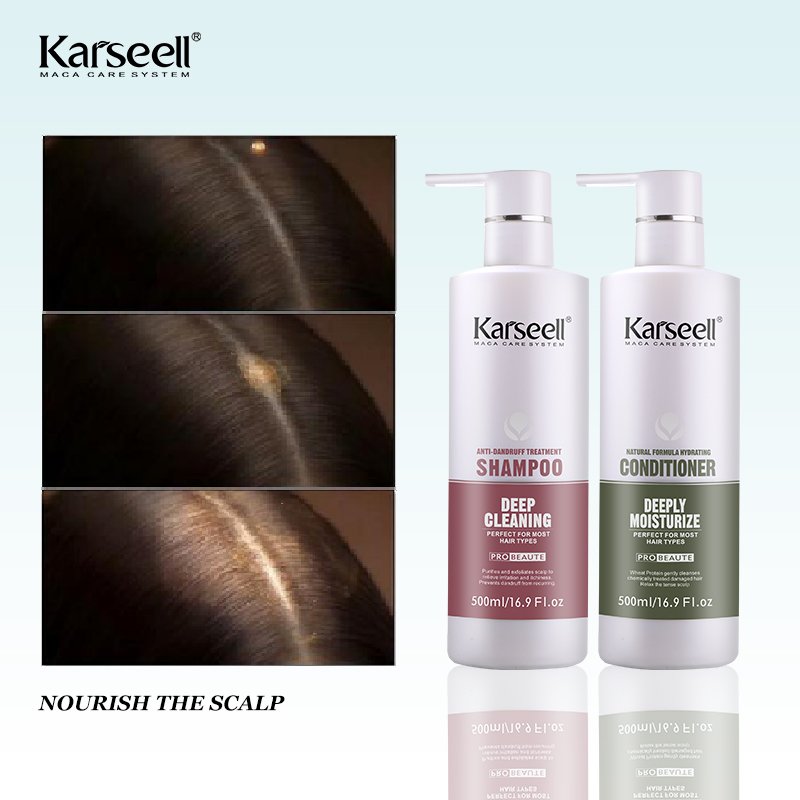 Karseell Prival Label OEM Manufacture Best Organic Shampoo for Damaged Hair Moisture Anti Dandruff Shampoo