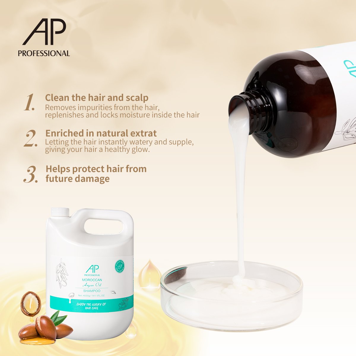Wholesale Salon hair shampoo in bulk sulfate free gallon bulk shampoo