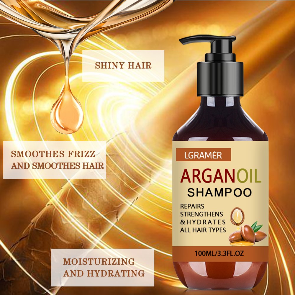 Argan oil improves hair dryness provides long-lasting softness hair care shampoo