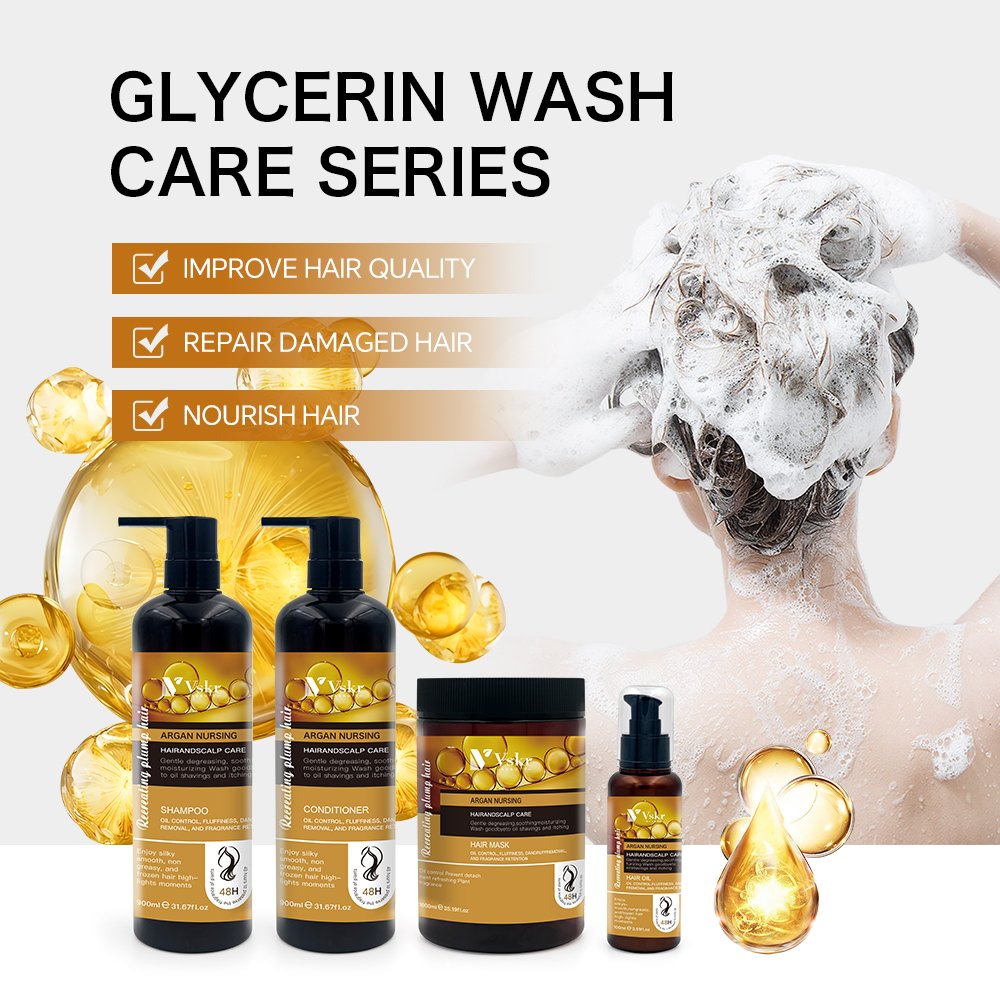 Custom LOGO Repair Hair Organic Argan Oil Salon Quality Shampoo Anti-dandruff Shampoo Set