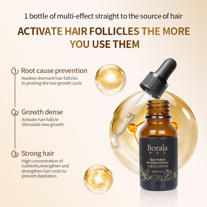 Hair Regrowth Treatments Hairline Serum Scalp Follicle Stimulation Essence borala