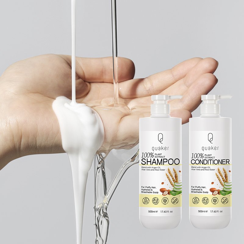 Qquaker Wholesale Organic Hair Care Products Moroccan Argan Oil Shampoo And Conditioner Natural Custom Private Label