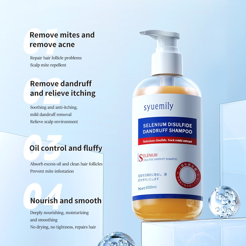 Organic Vegan Anti-Dandruff Shampoo with Selenium Disulfide Moisturizing Smoothing Cream Hair Loss Prevention Nourishing Adults