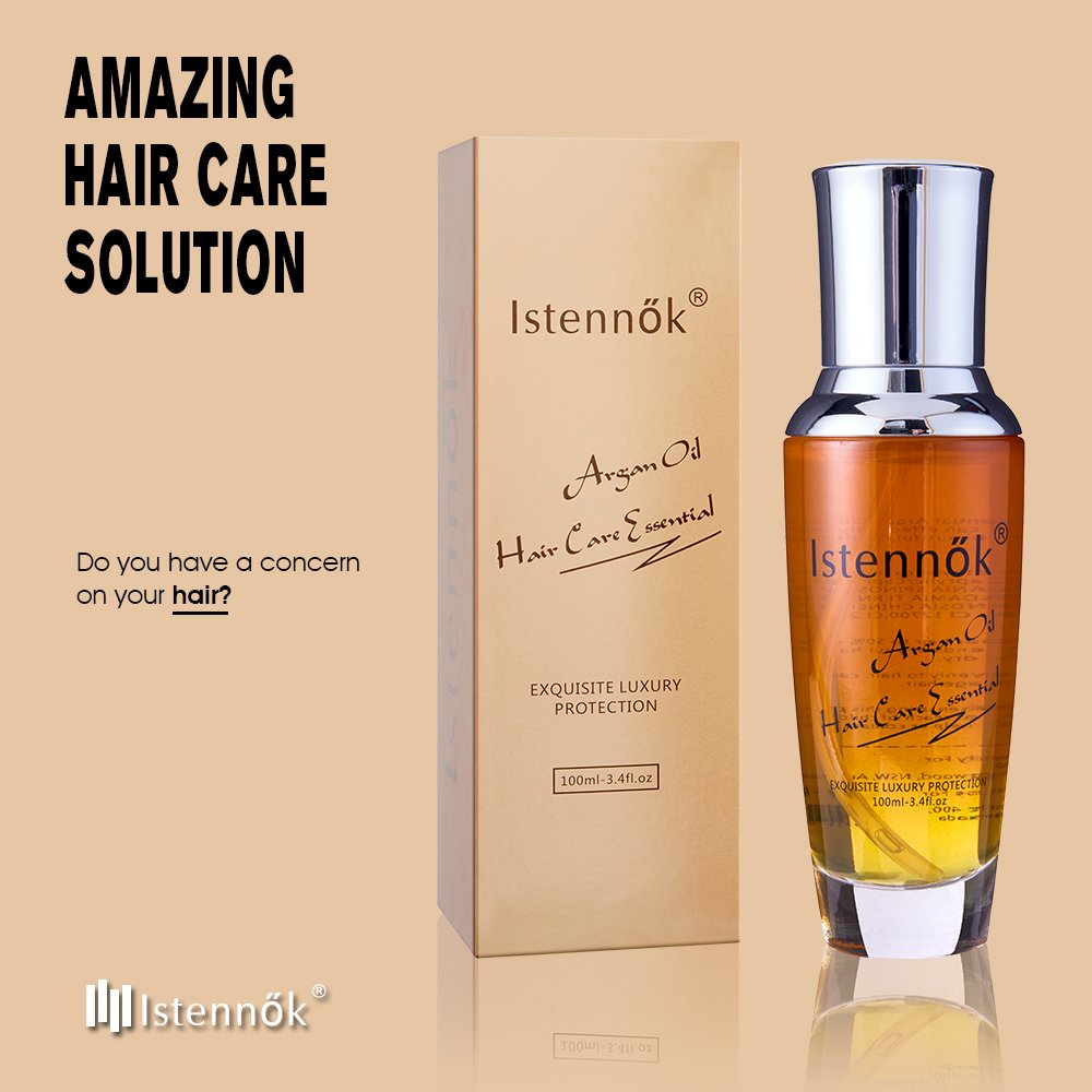 Istennok Improve Moisture Reduce Breakage and Frizz Argan Hair oil Shampoo and Conditioner Sulfate Free Kits