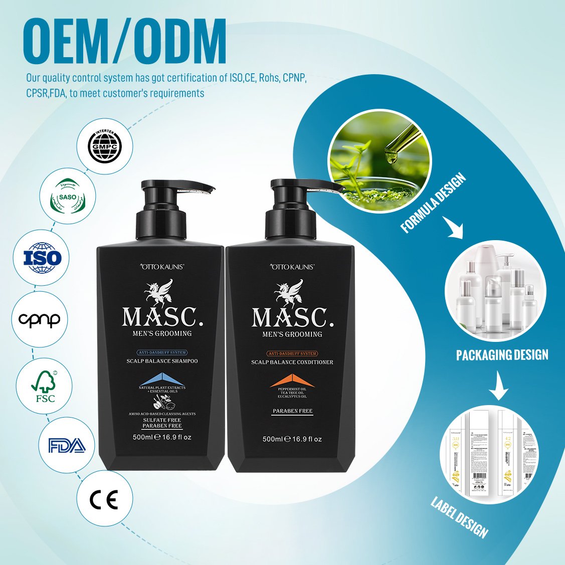 Private label rosemary anti dandruff shampoo and conditioner organic sulfate free argan hair clear shampoo for men