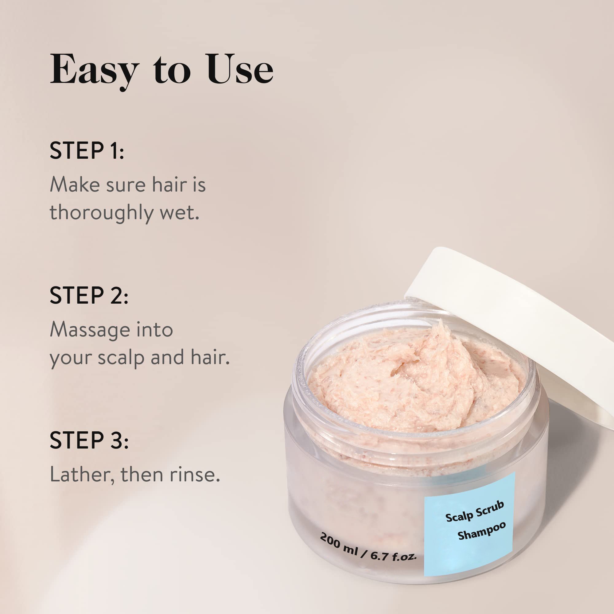 New arrival scalp scrub shampoo private label hair care growth scalp massager shampoo brush logo scalp exfoliant scrub shampoo