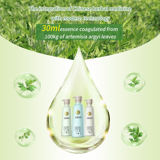 Hot Selling Original Chinese Herbal Natural Mugwort Shampoo Hair Repairing Anti-dandruff Moisturizing Shampoo Product