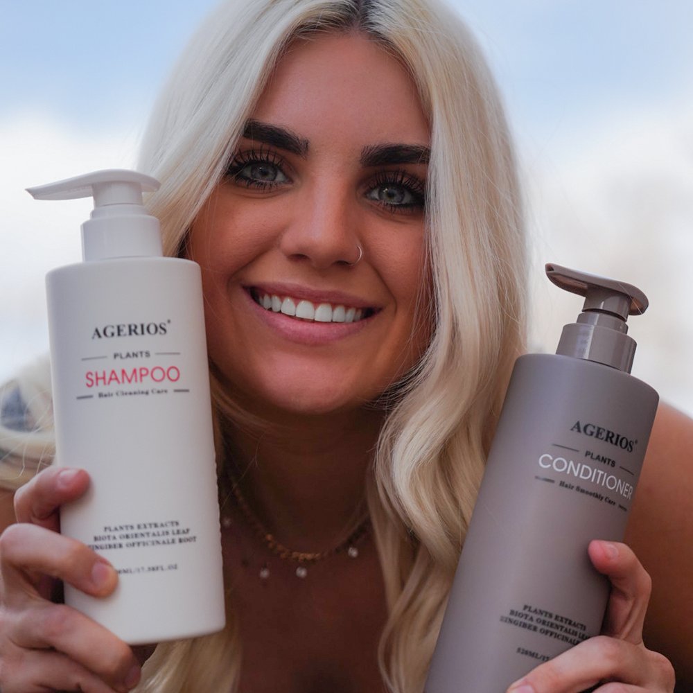 High-End Brand Agerios Silicone-Free Herbal Nature oil Control Moisturizing Hair Shampoo Cure Hair Loss