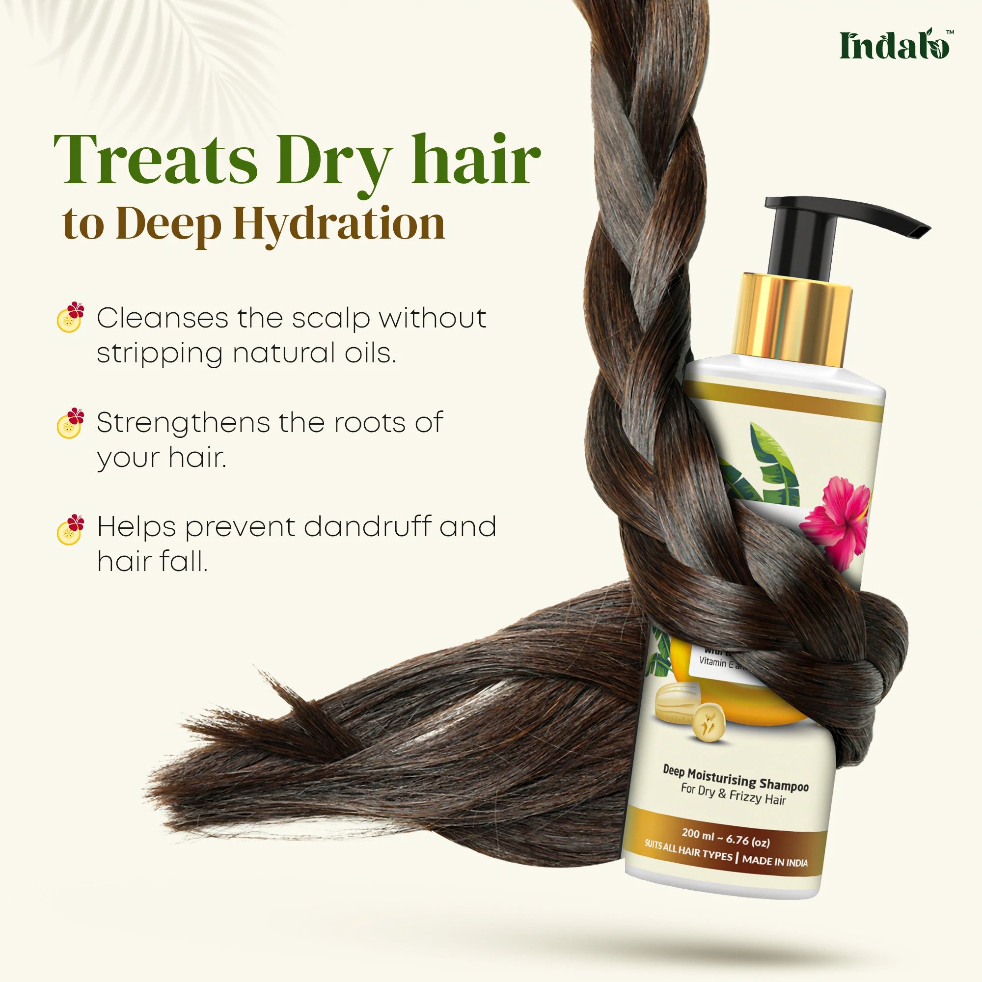 Best Quality Hibiscus Banana Hair Shampoo Anti-Dandruff & Anti-Frizz Revitalizing for All Hair Types Damaged Hair Home Use