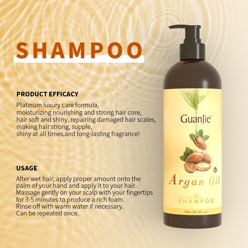 OEM ODM Custom Luxury Sulphate Free Vegan 100% Natural Organic Argan Oil Hair Care Shampoo and Conditioner Set