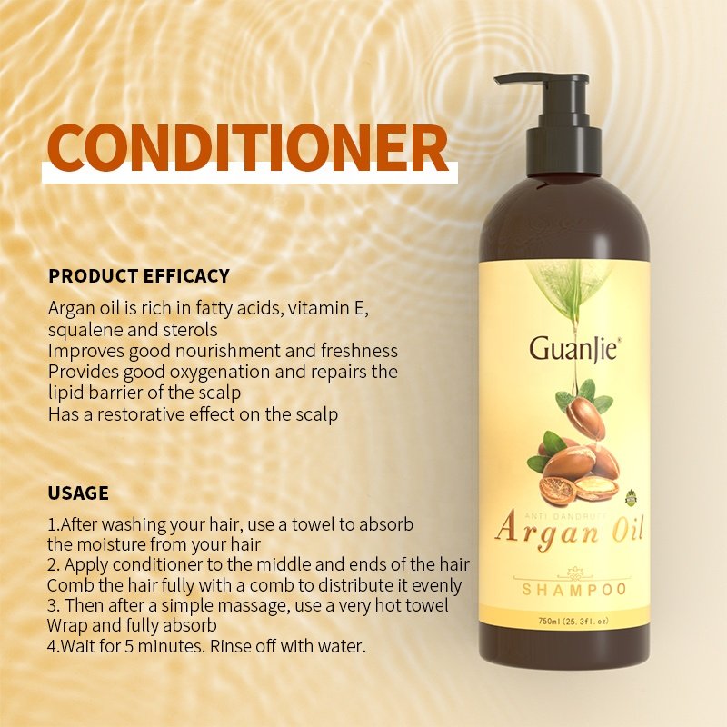 OEM ODM Custom Luxury Sulphate Free Vegan 100% Natural Organic Argan Oil Hair Care Shampoo and Conditioner Set