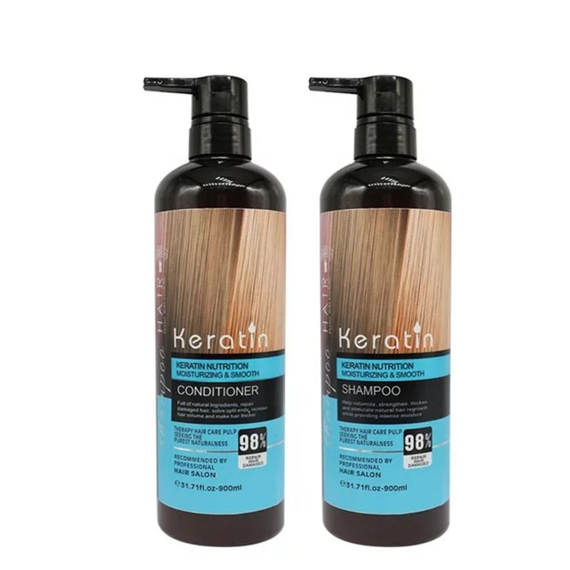 Keratin treatment Natural Organic Keratin Vegan Argan Oil Hair Shampoo And Conditioner set