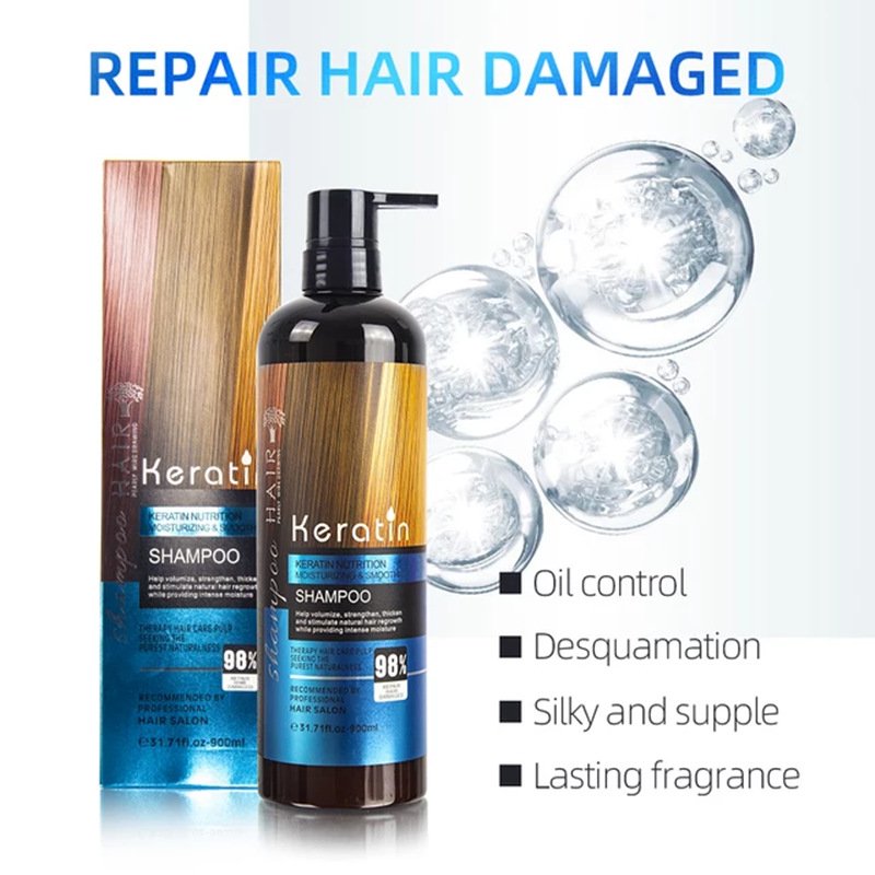 Keratin treatment Natural Organic Keratin Vegan Argan Oil Hair Shampoo And Conditioner set
