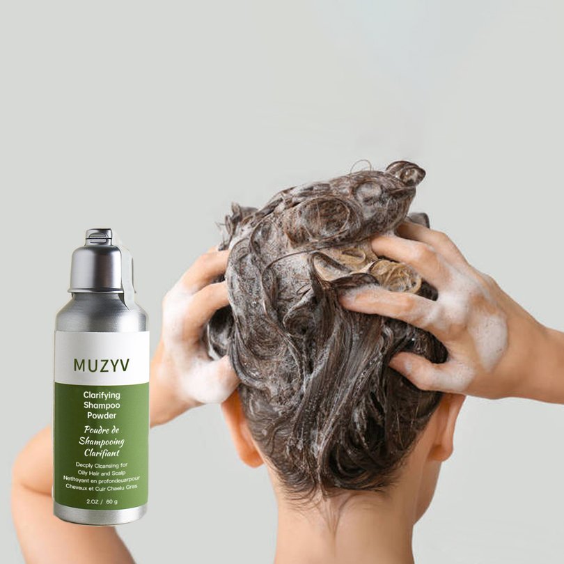 Private label travel vegan clarifying foaming shampoo powder