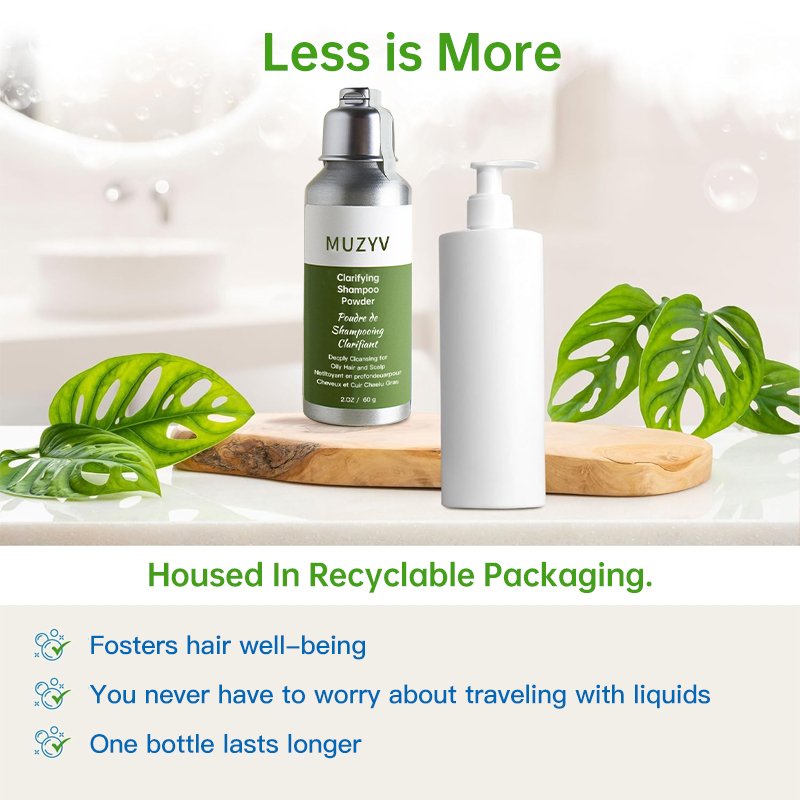 Private label travel vegan clarifying foaming shampoo powder