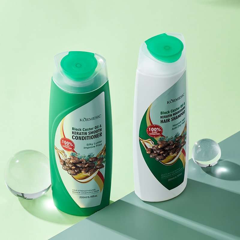 KORMESIC Private Label Original Organic Hair Growth Shampoo and Conditioner with Morocco Argan Oil Lavender Black Castor Oil