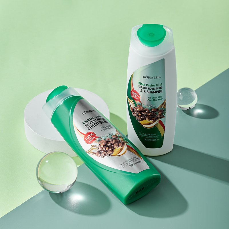 KORMESIC Private Label Original Organic Hair Growth Shampoo and Conditioner with Morocco Argan Oil Lavender Black Castor Oil