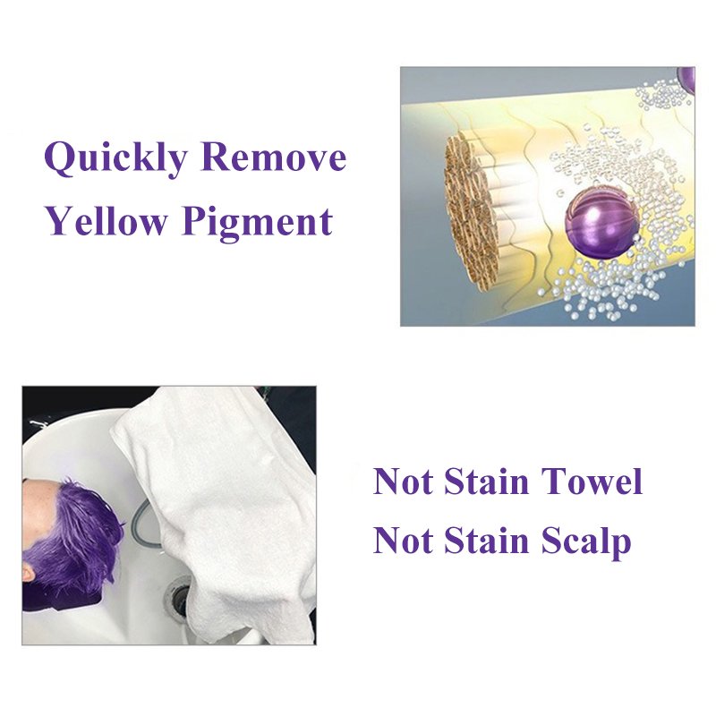 Hot selling no Yellow Toning Color Purple Silver Shampoo Blonde Platinum hair shampoo