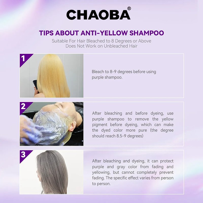 Hot selling no Yellow Toning Color Purple Silver Shampoo Blonde Platinum hair shampoo