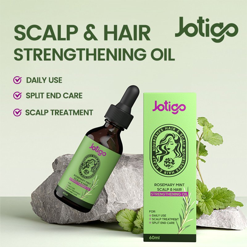 Jotigo Private Label Biotin Rosemary Essential Oil Promote Hair Growth Strengthen Scalp Repair Care Mint Hair Growth Oil