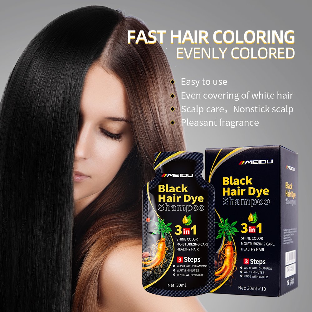 hair products Herbal Hair Dye Shampoo Black Dark Brown Fast Permanent Color Hair Color Shampoo