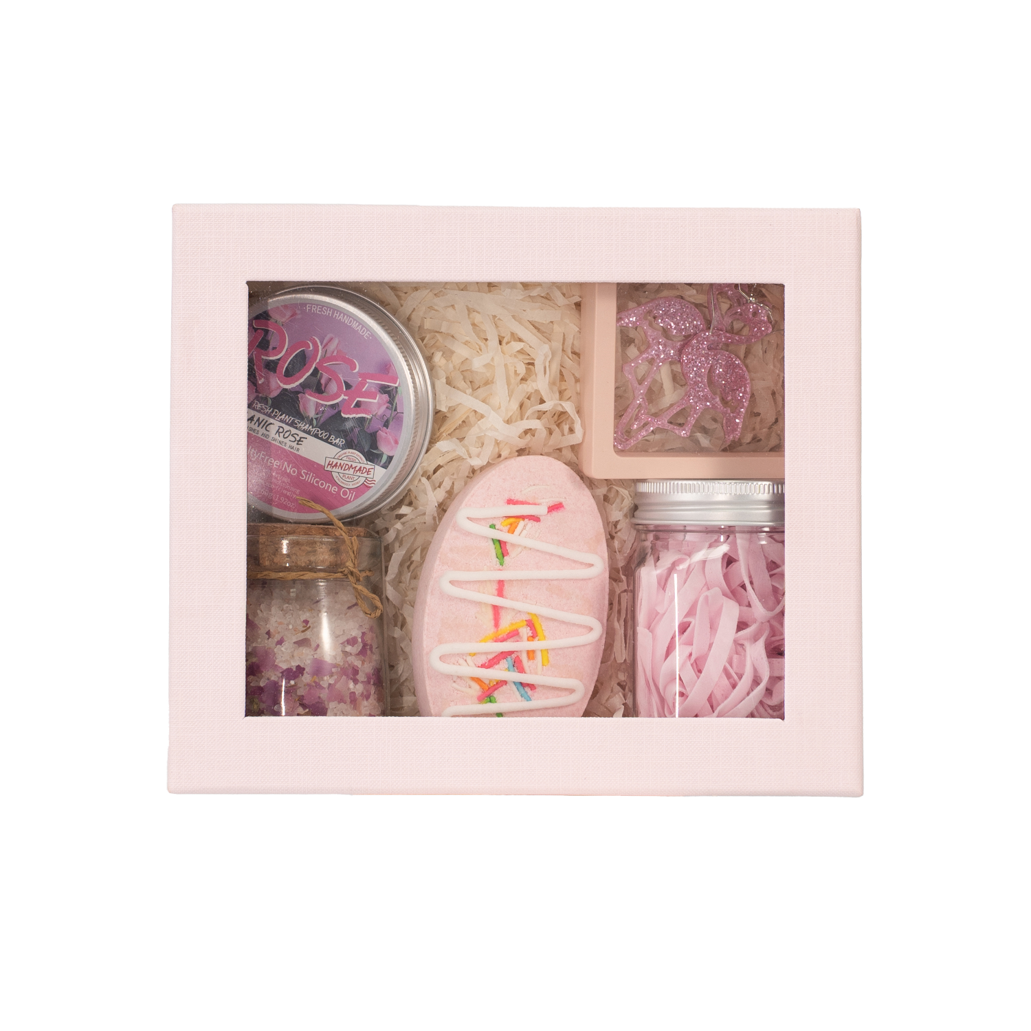 Luxurious Spa Bath Set Bath Salt Bath Bomb Shampoo Bar Earrings Customizable Flower Fragrance Moisturizing Gift Set