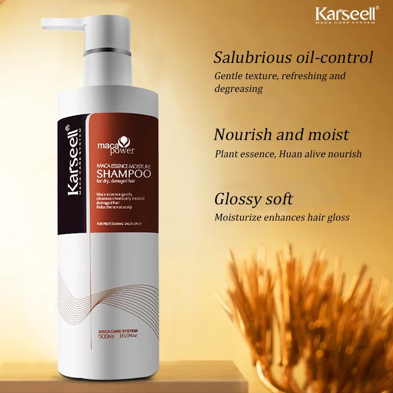 Karseell Wholesale New Launch MACA Oil Soft&Smooth Shampoo 500/800ml