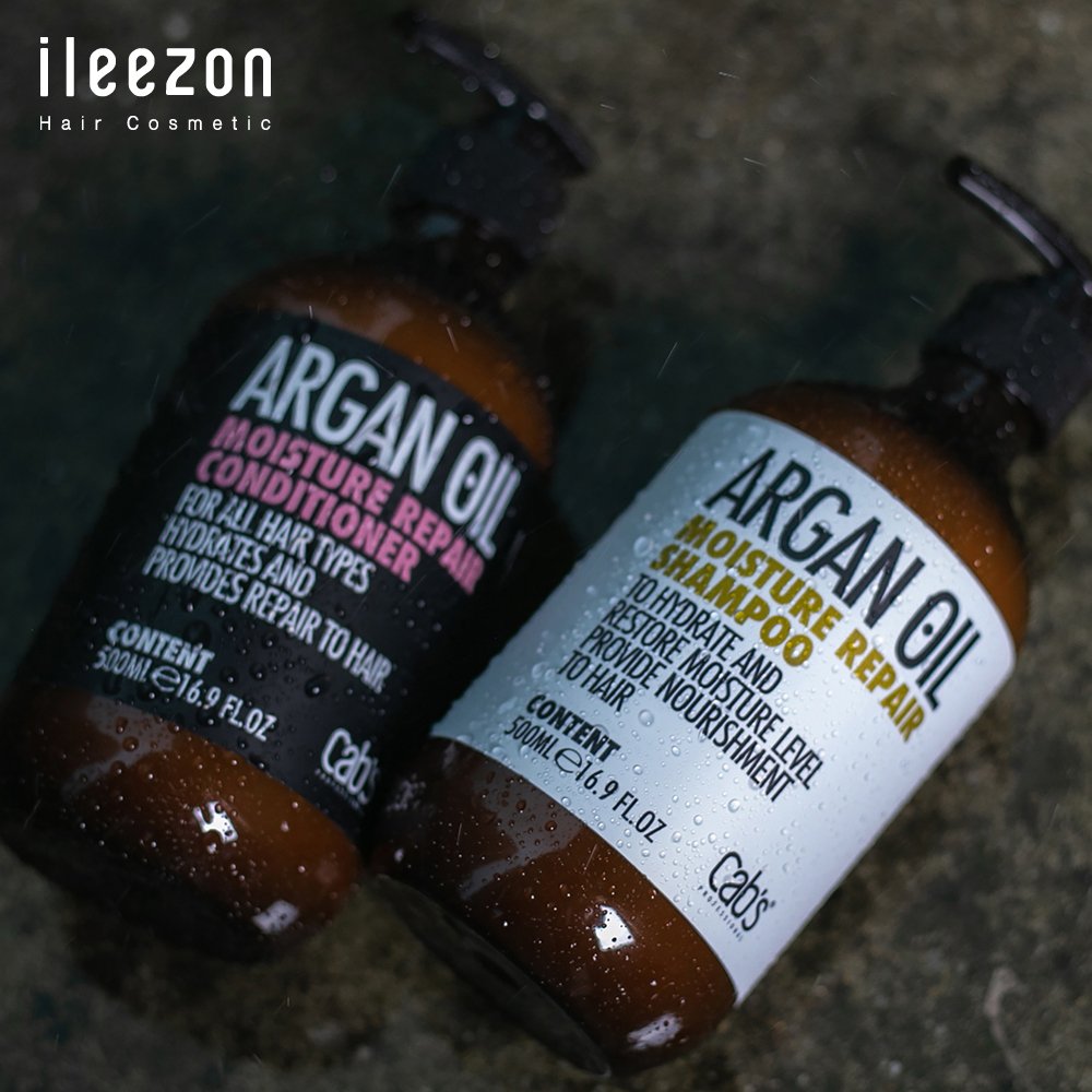 wholesale price hair cosmetic Argan Oil Moisture Repair Shampoo and Conditioner set