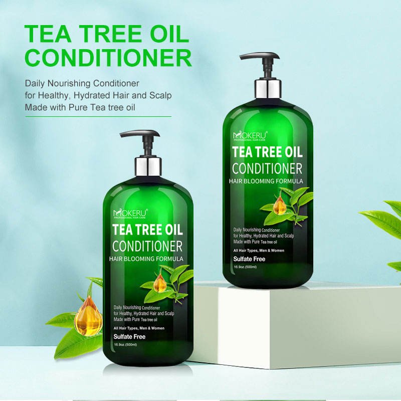 Private Label OEM Sulfate Free Vegan Natural Organic Tea Tree Oil Hair Care Shampoo And Conditioner For Damaged Hair Nourishing