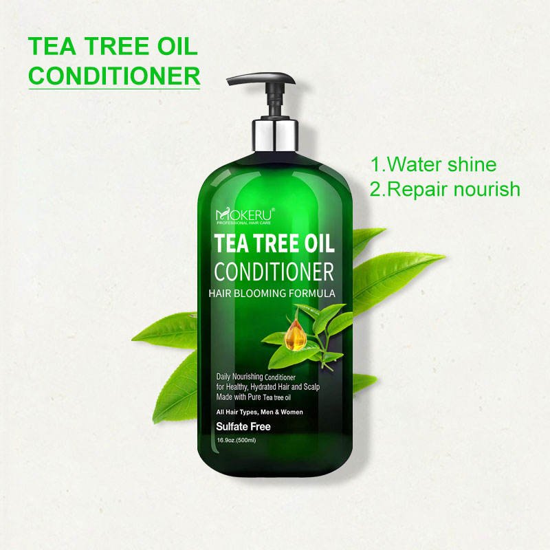 Private Label OEM Sulfate Free Vegan Natural Organic Tea Tree Oil Hair Care Shampoo And Conditioner For Damaged Hair Nourishing