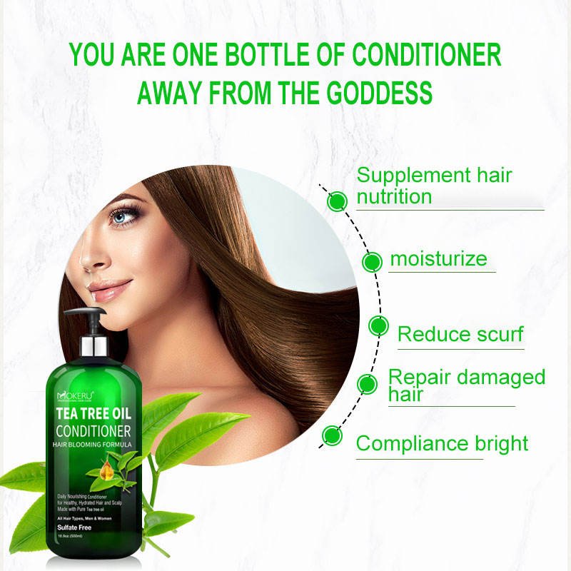 Private Label OEM Sulfate Free Vegan Natural Organic Tea Tree Oil Hair Care Shampoo And Conditioner For Damaged Hair Nourishing