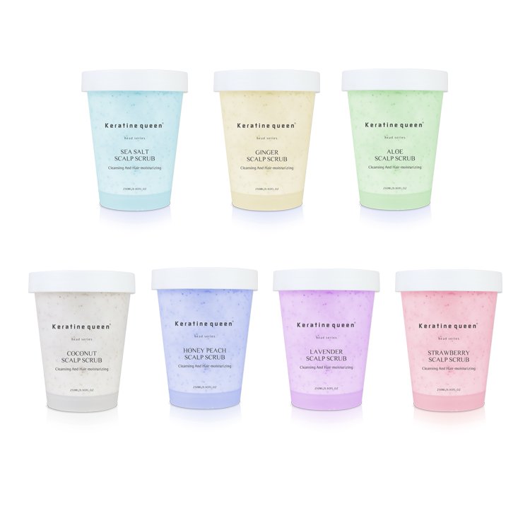 Hot Sale private label Scalp Shampoo Scrub Deep Cleansing Moisturizing Sea Salt Scrub for hair