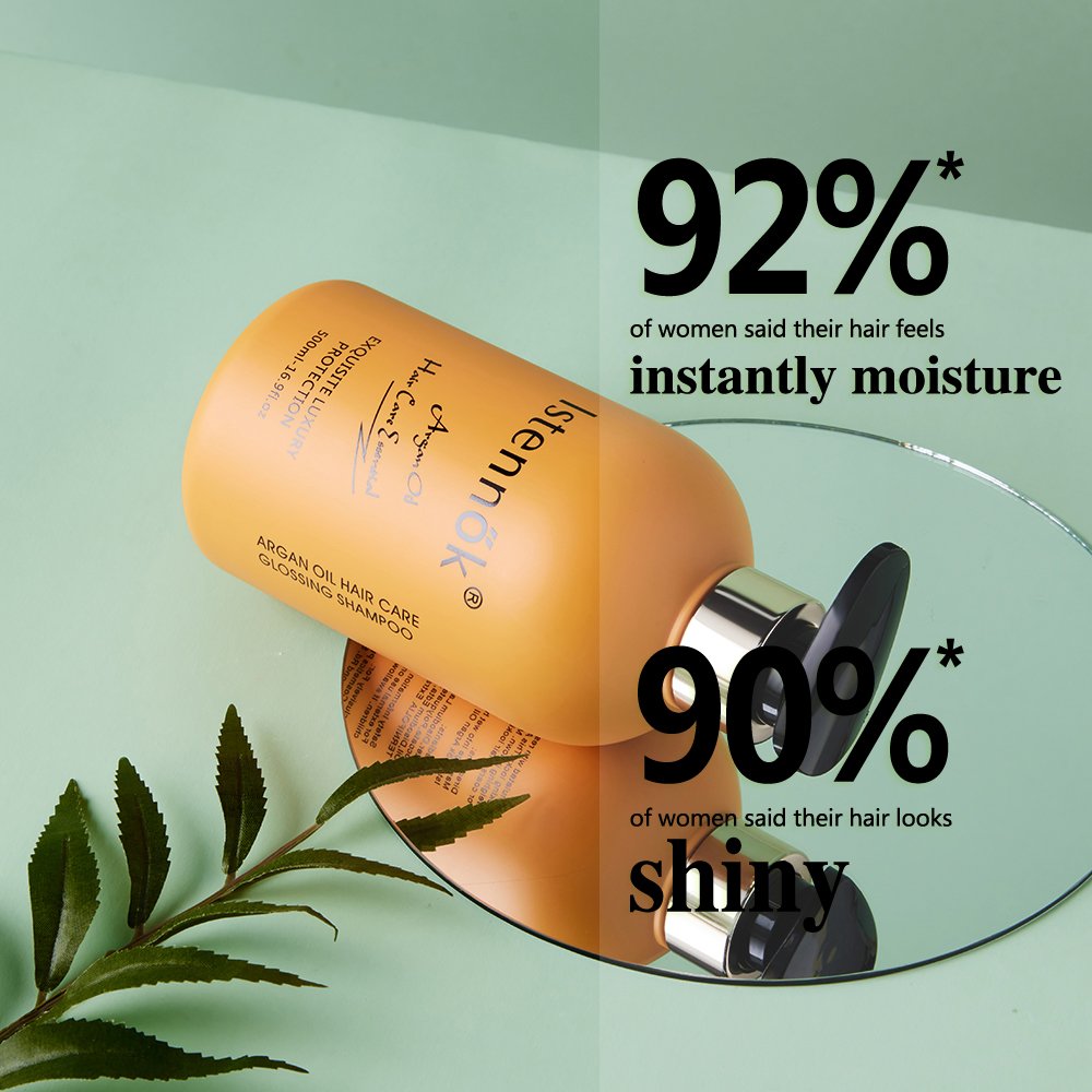 Sulfate Free Professional Color-Treated Hair Biotin Shampoo Istennok Moisturizing Argan oil Glossing Shampoo and Conditioner